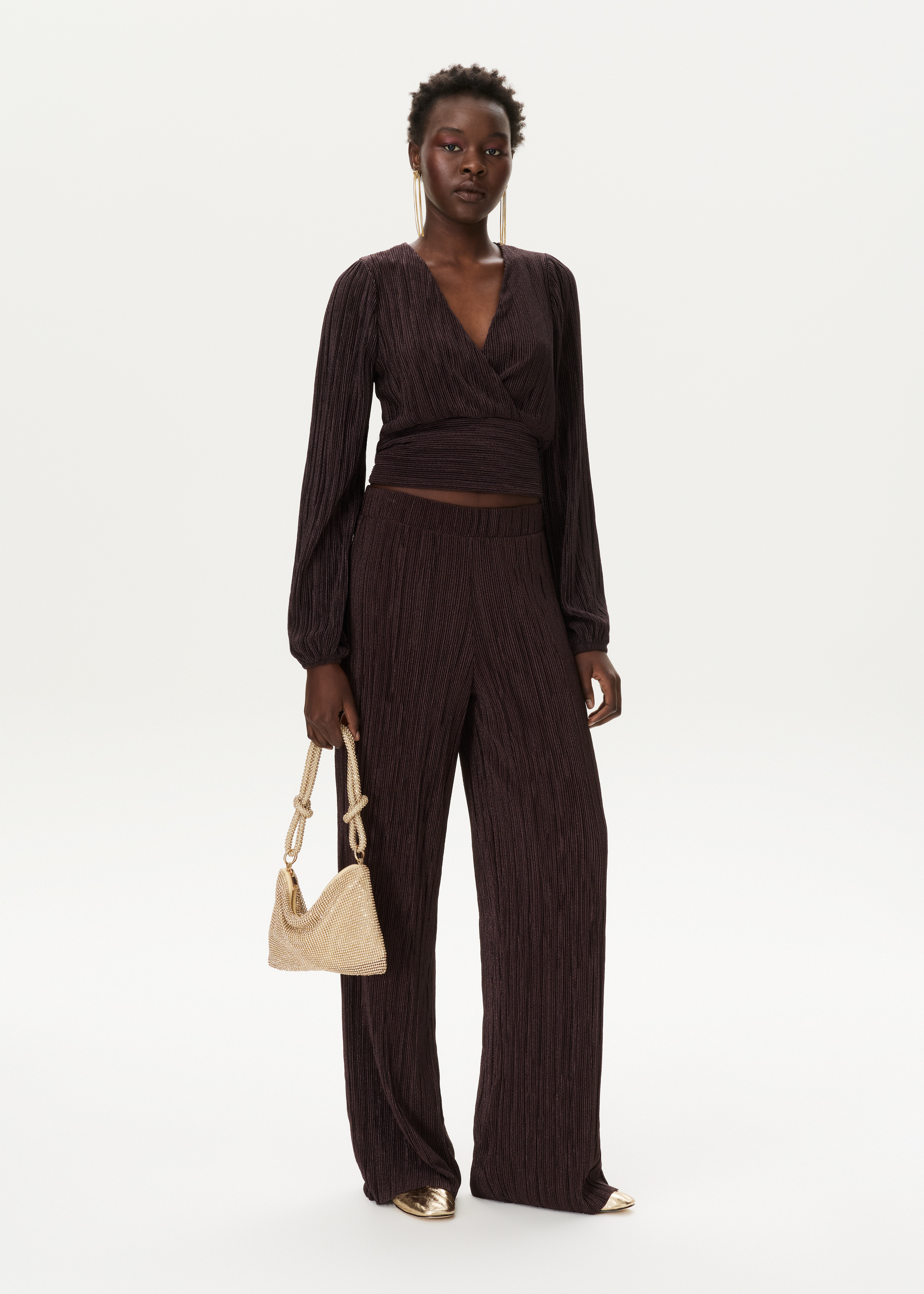 Lurex plissé top