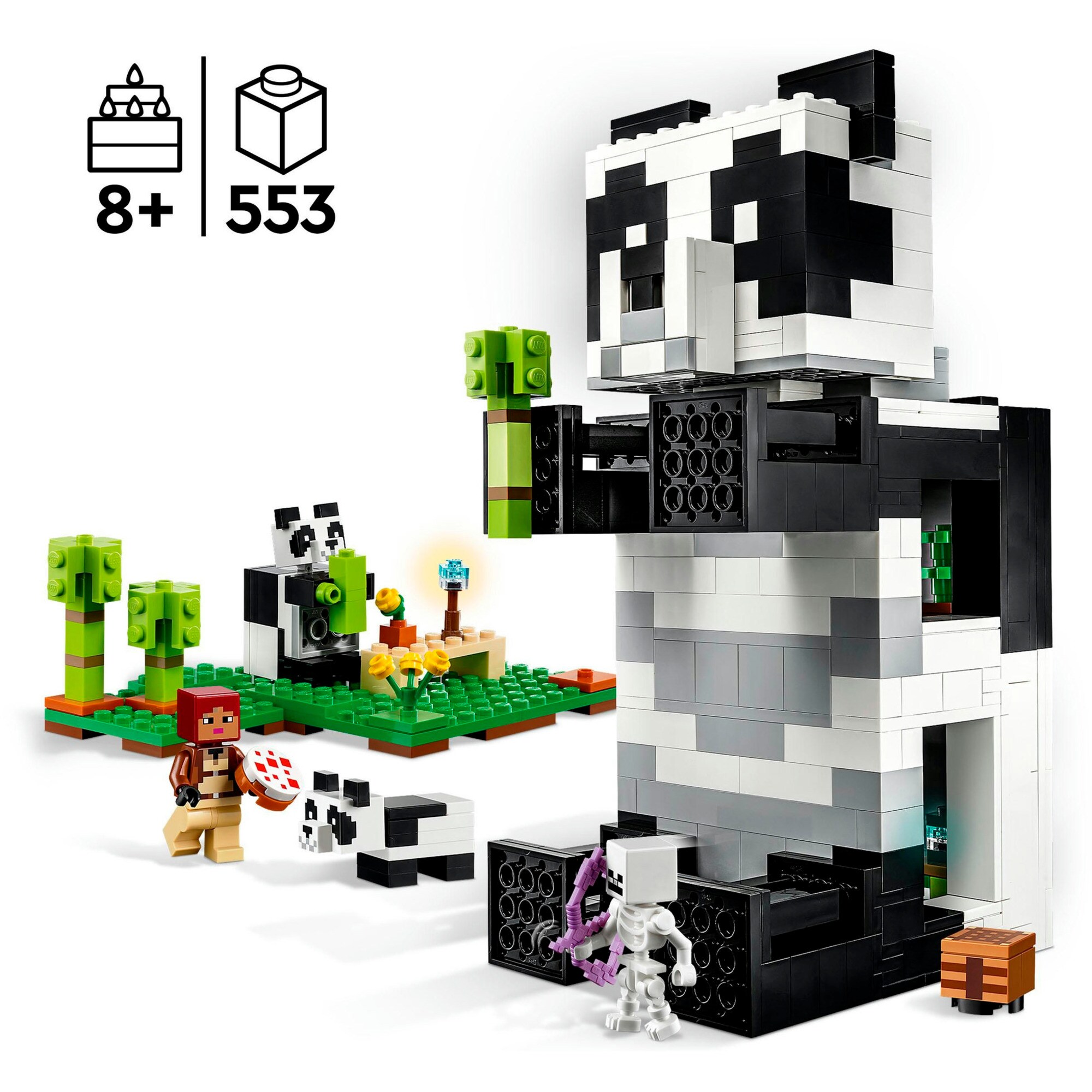 LEGO Konstruktionsspielzeug Minecraft Das Pandahaus