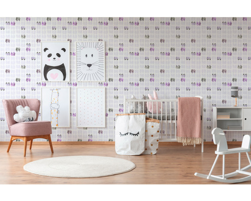 Vliesbehang 35862-1 Little Stars schoenen roze