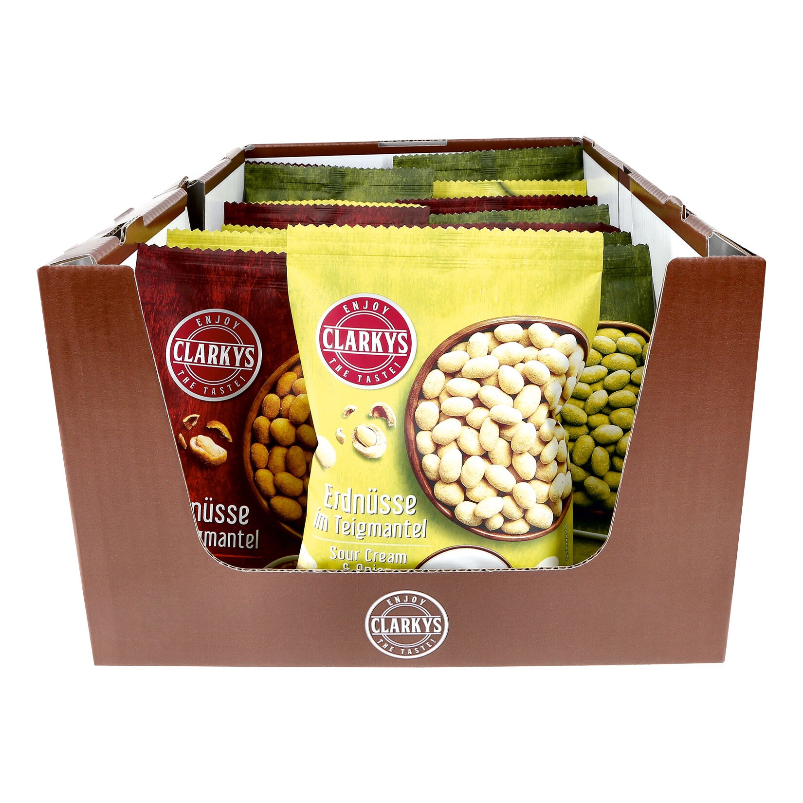Clarkys Erdnüsse im Teigmantel 200g, verschiedene Sorten, 24er Pack