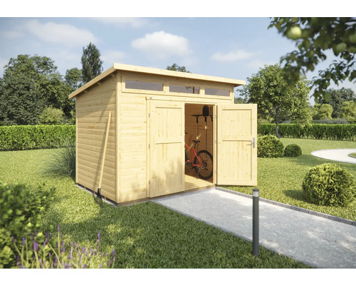 Tuinhuis Weka 264, maat 4, inclusief dakraam en vloer, 354 x 322 cm, naturel afwerking