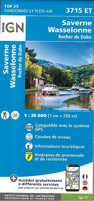 IGN - TOP25 3715ET SAVERNE WASSELONNE 1 25 000