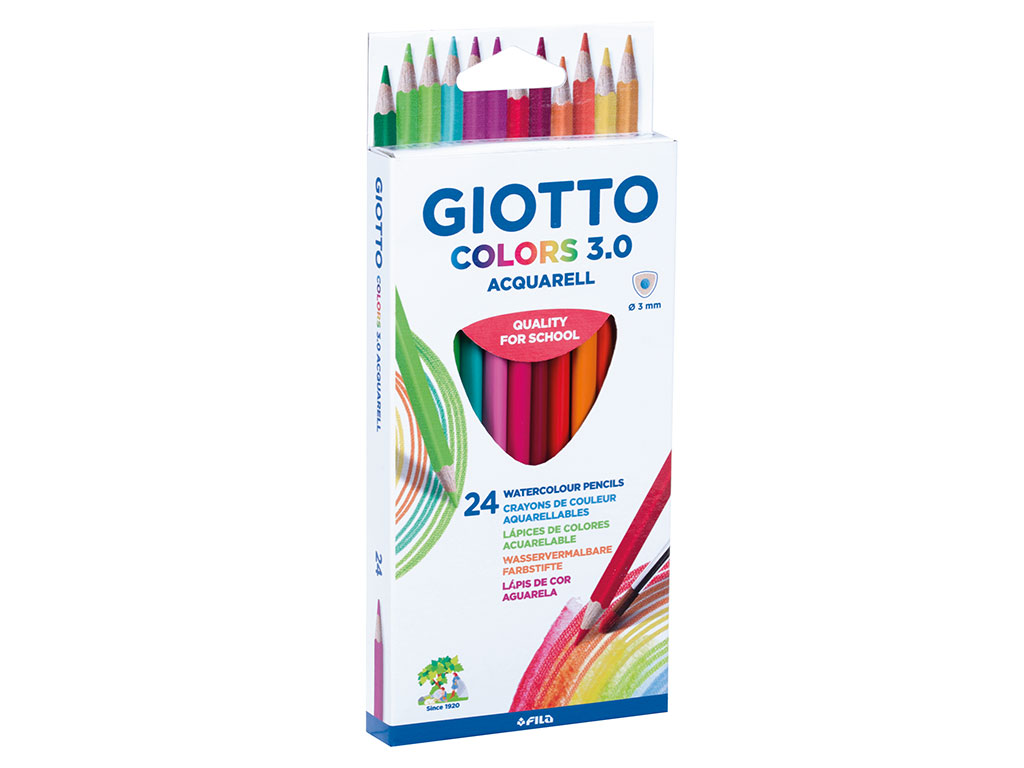 LÁPIS COR COLORS 3.0 GIOTTO AQUARELL 24 UNIDADES