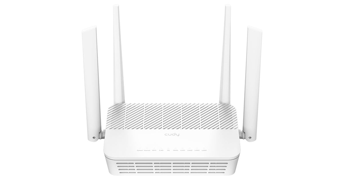 CudyAX3000 2.5G Wi-Fi 6 Mesh Router  (Wit, WR3000H, Cudy Mesh)
