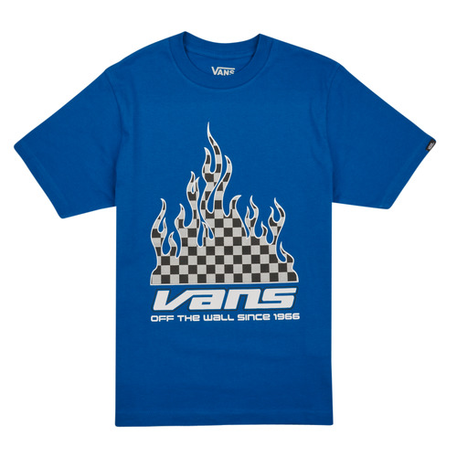 Vans - REFLECTIVE CHECKERBOARD FLAME SS - Bleu