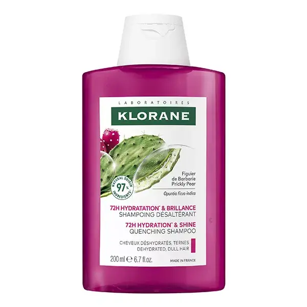 Shampoo Klorane Prickly Pear 72h Hidratação e Brilho, 200ml