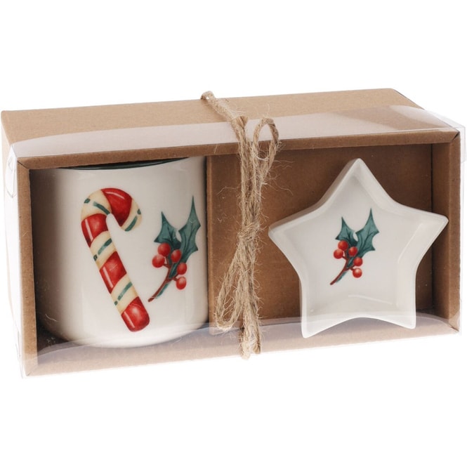 Geschenkset - Tasse mit Sternschale - 1 Set
