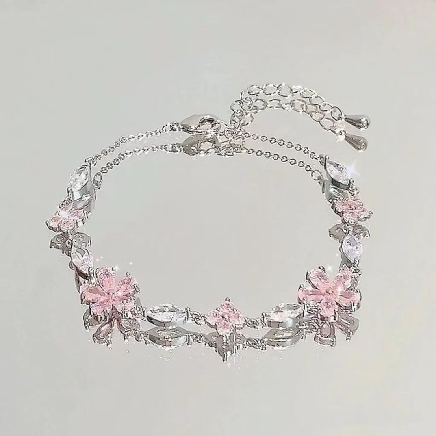 Chimerro - Strass Bloemen Armband