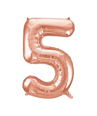 5 Jaar Cijfer Ballon Rose Goud Leeg 86cm