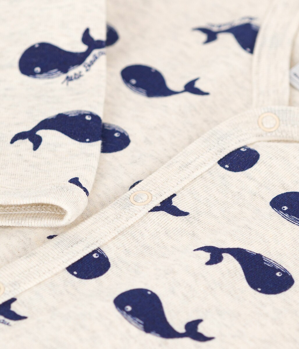 PETIT BATEAU<br>Macacão de dormir estampado sem pés
