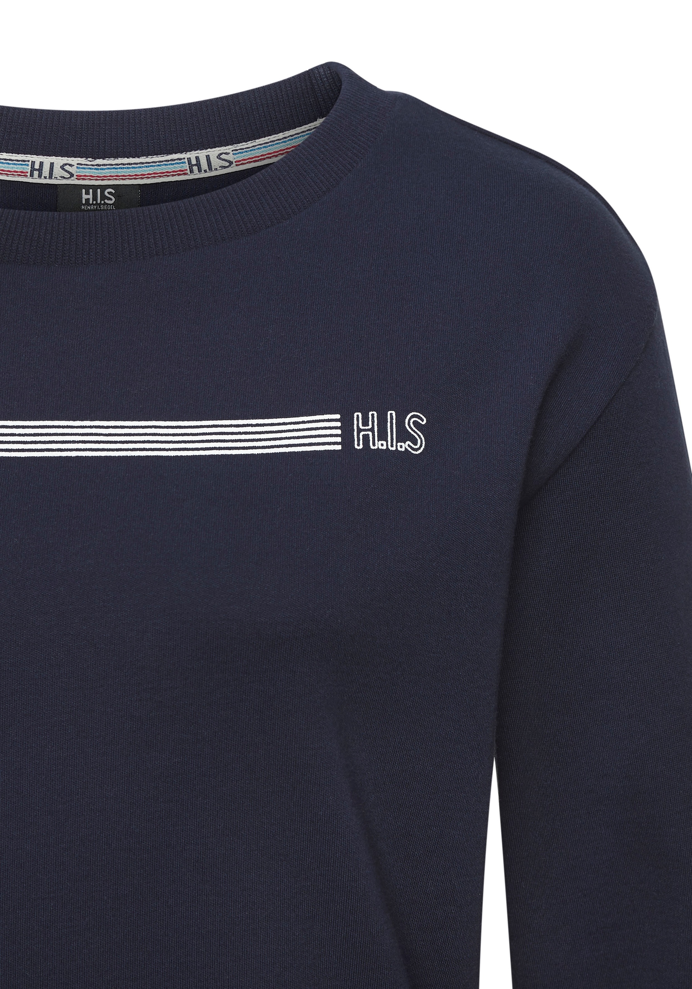 H.I.S Sweatshirt , Basic mit Logodruck, Loungewear