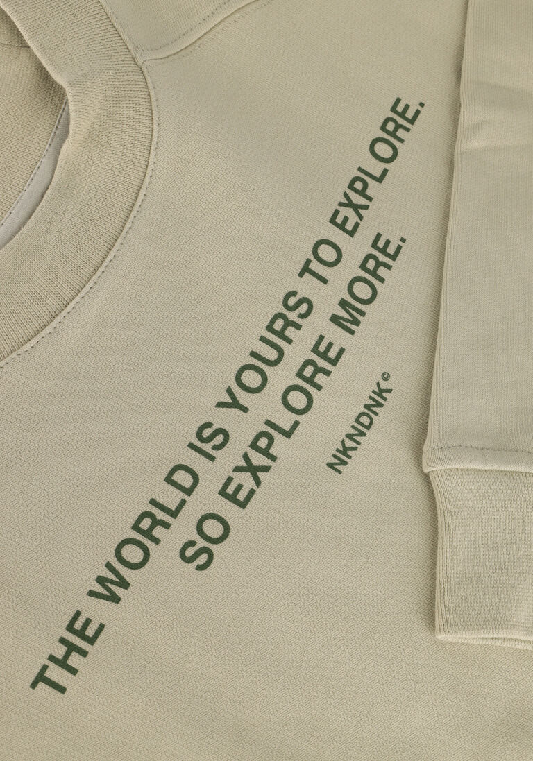 NIK & NIK beige nik & nik sweater your worlds sweatshirt