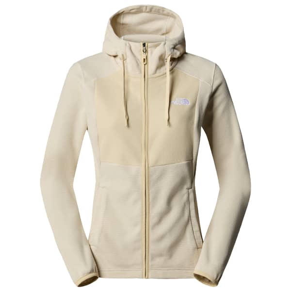 Veste polaire THE NORTH FACE W HOMESAFE FULL ZIP FLEECE HOODIE WHITE DUNE/GRAVEL STRIP