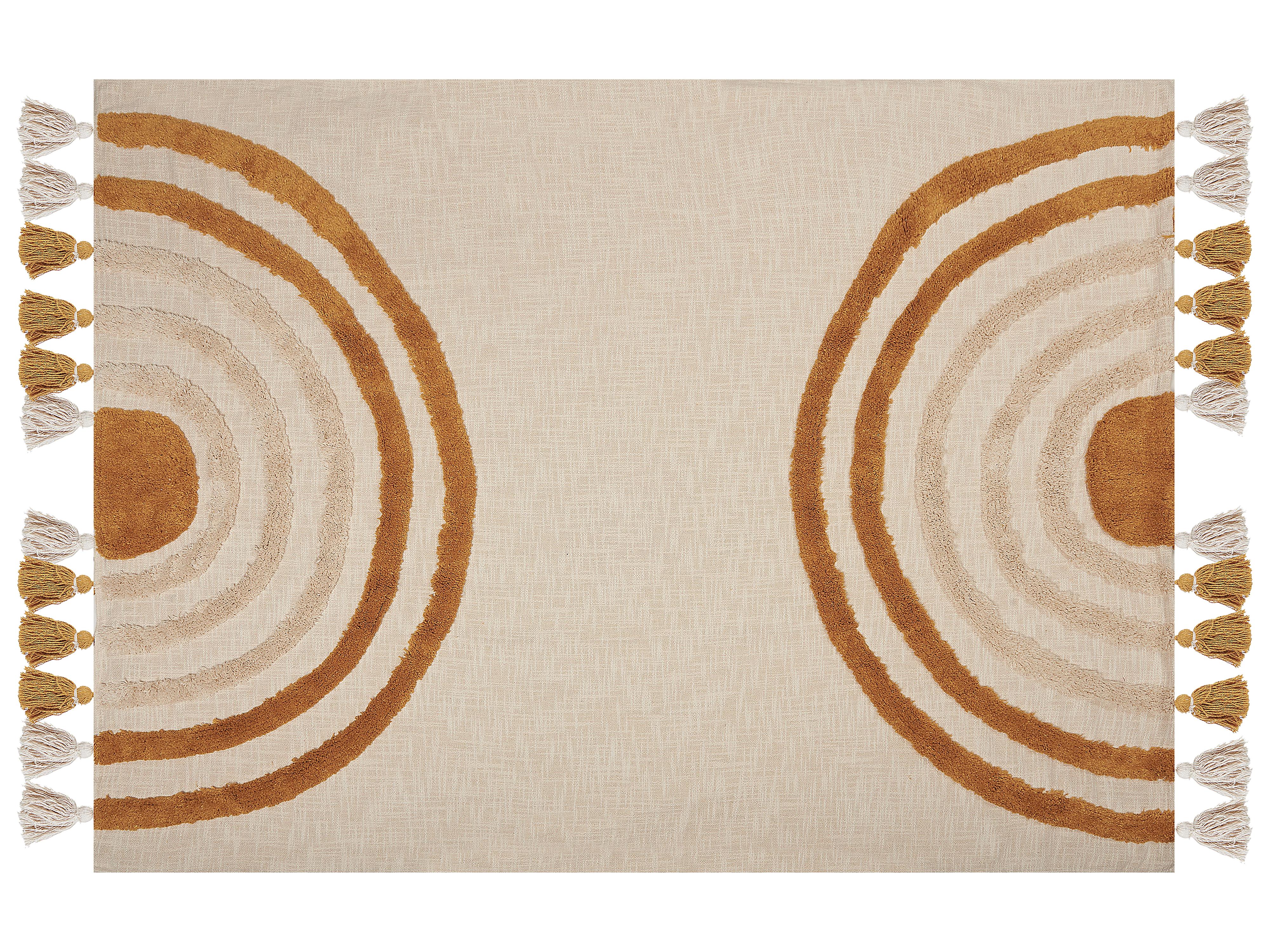 Plaid MATHURA Katoen 130 x 180 cm Beige