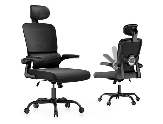 RATTANTREE - Fauteuil de bureau Chaise d’ordinateur pivotante noire