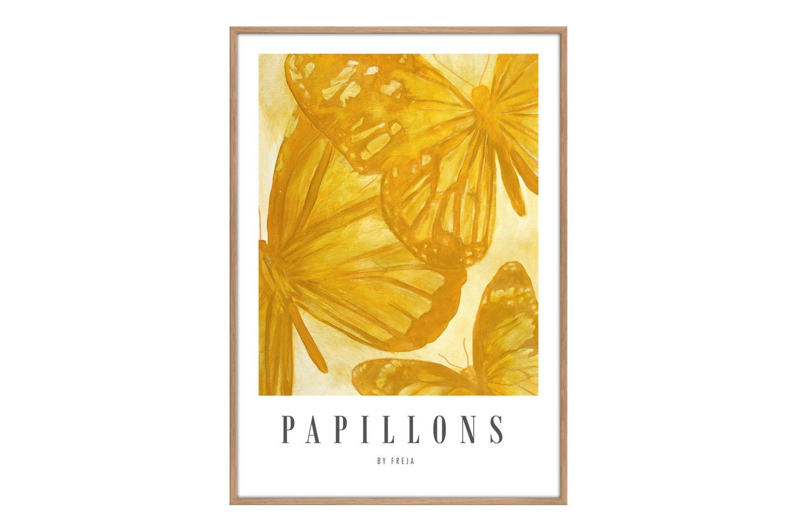 Papillons 70x100 cm Oak Frame