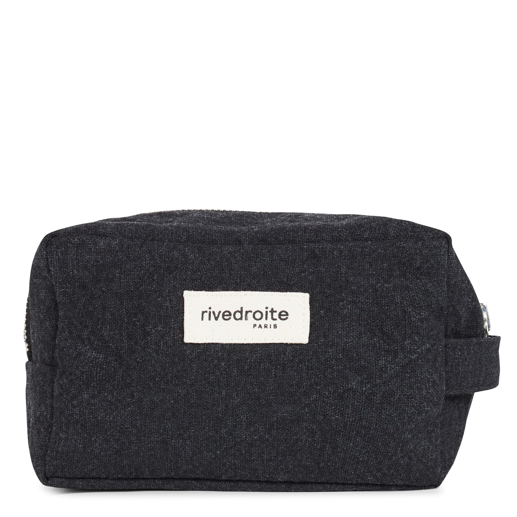 TOURNELLES - Trousse de maquillage imprimée en coton recyclé | Noir