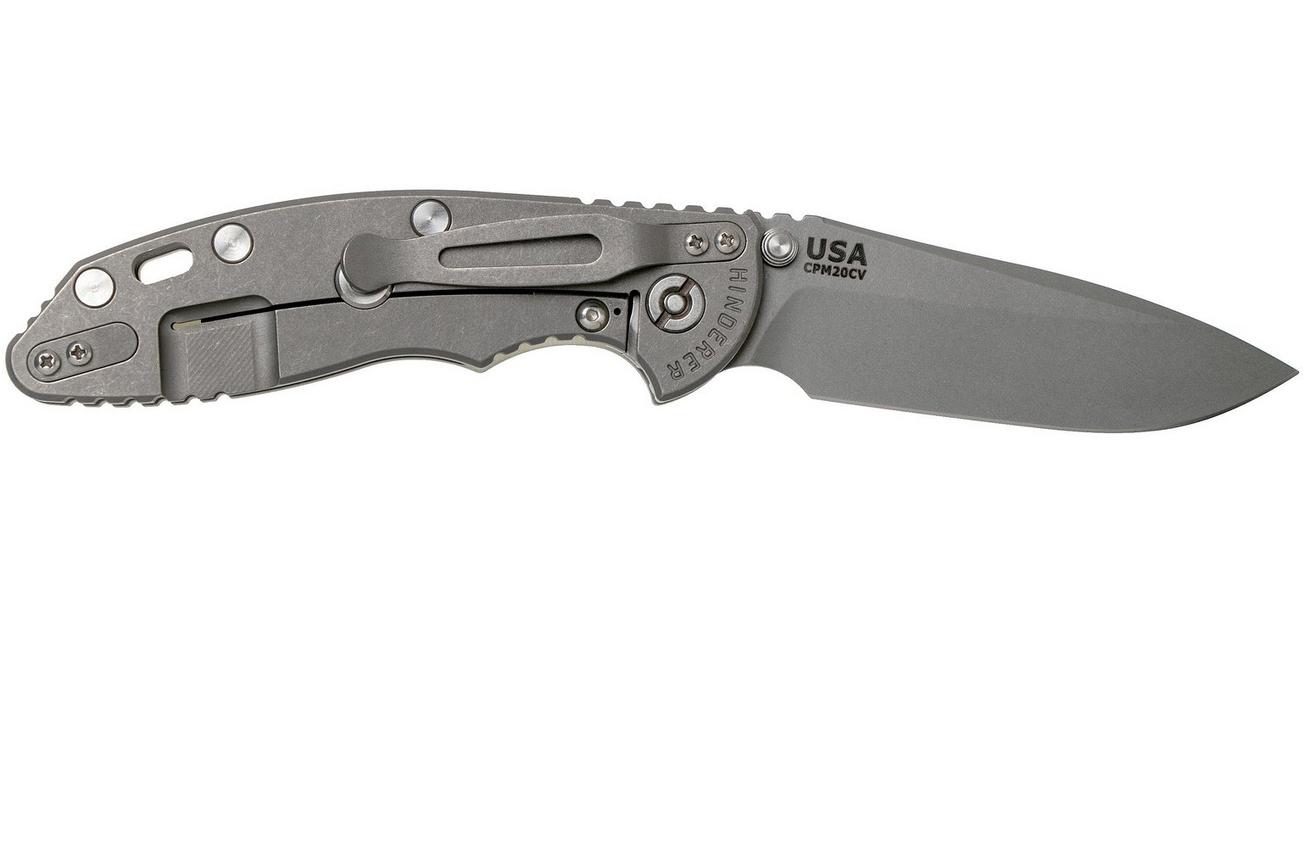 Rick Hinderer XM18 3,5” Non-Flipper Spearpoint Working Finish, Translucent Green G10