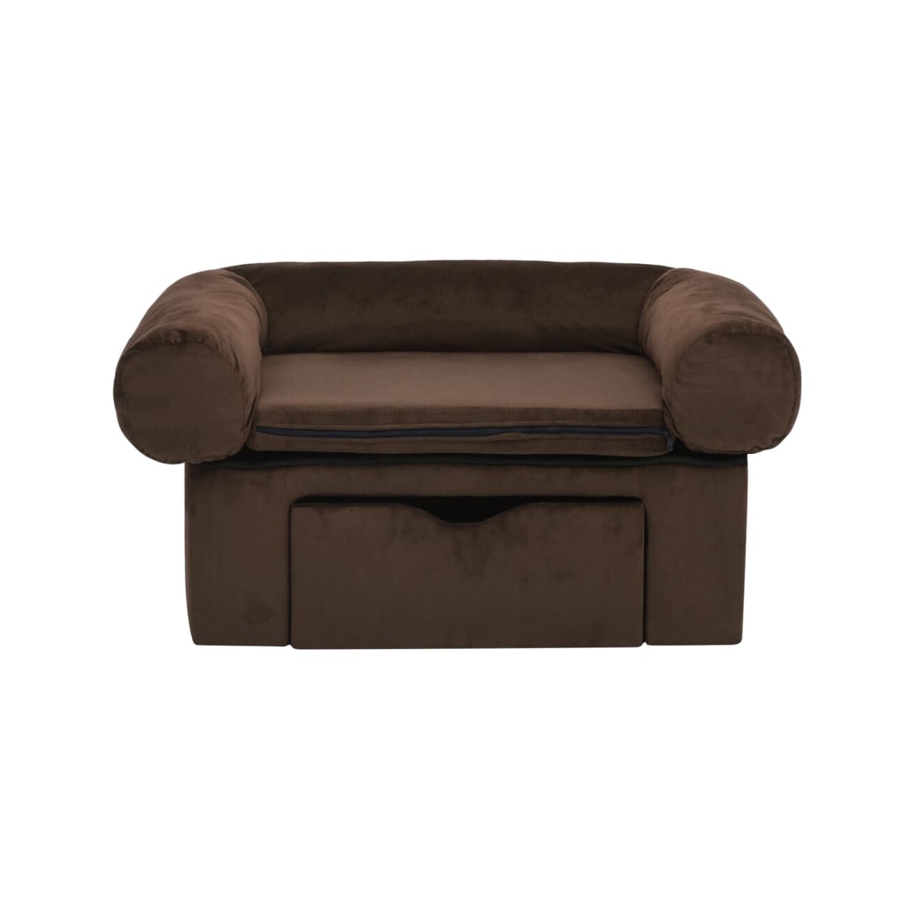 VidaXL Hundesofa Plüsch mit Schublade 75x50x38cm braun