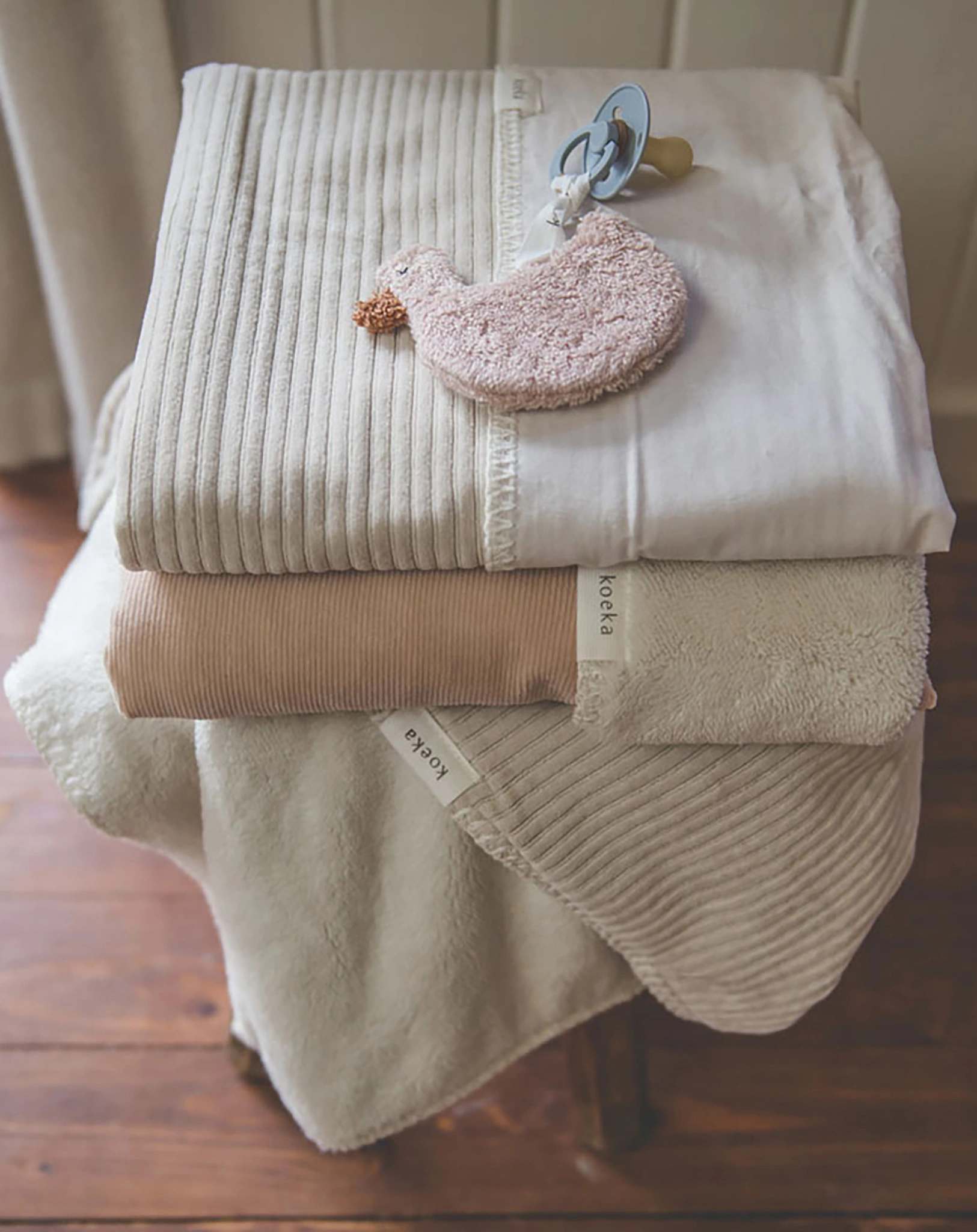 Plüsch-Babydecke ODDI (75x100) in rosa salt
