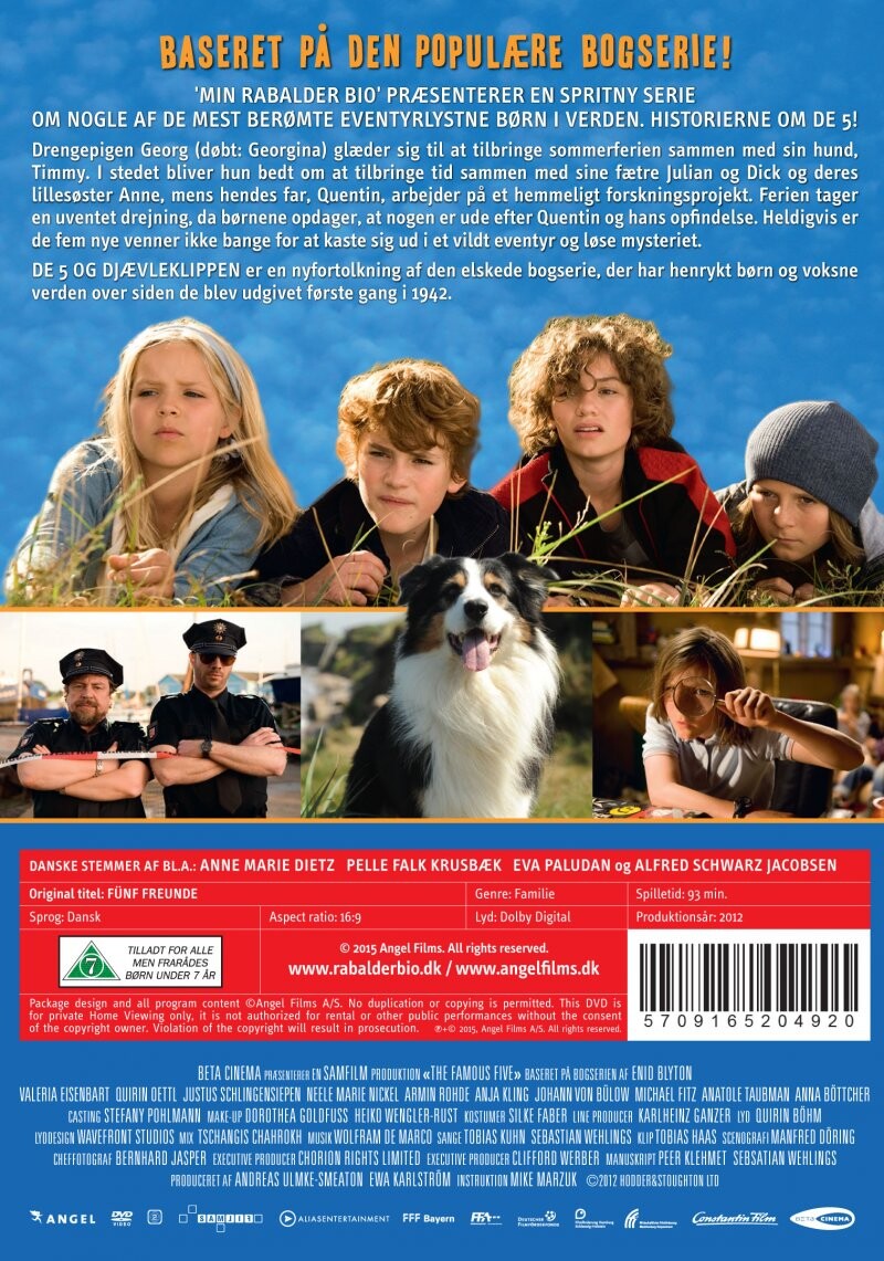 De 5 Og Djævleklippen - DVD