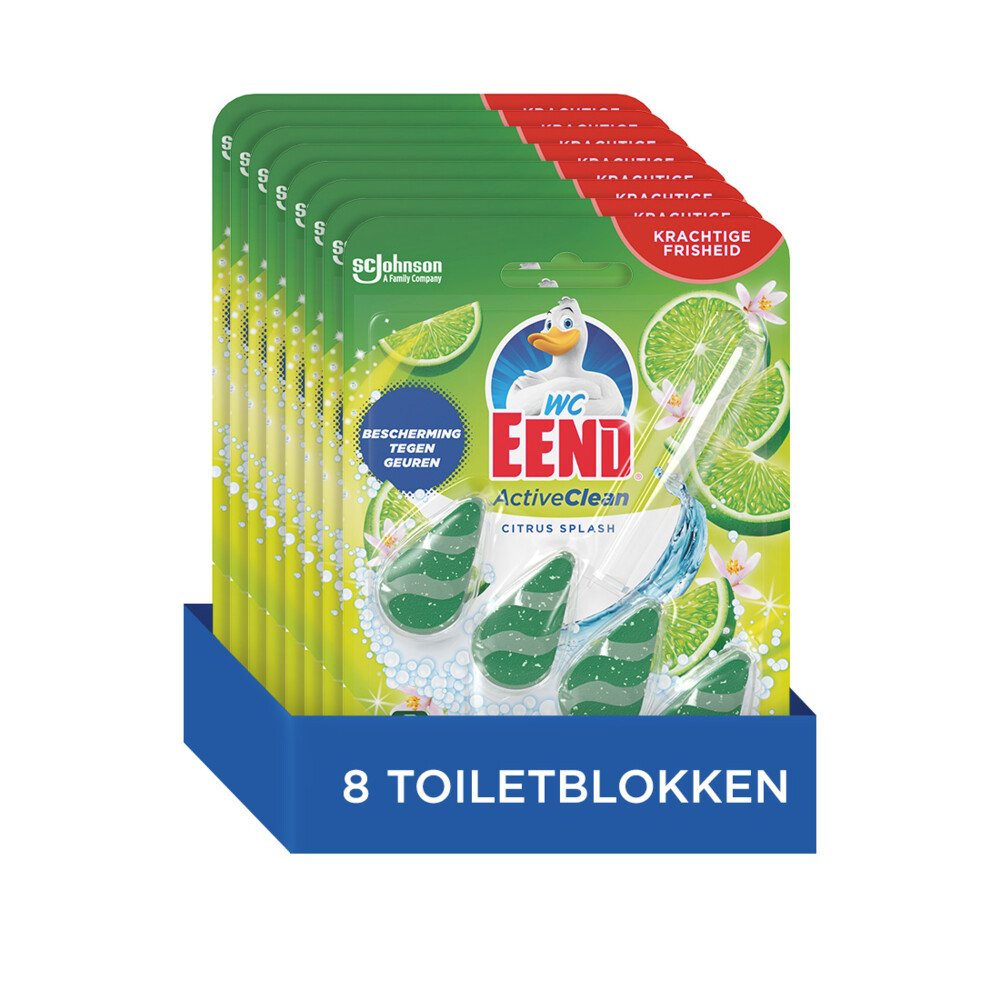 8x WC Eend Toiletblok Active Clean Citrus38 gr