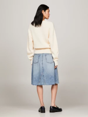 Suéter Hilfiger Monotype com costura em ponto cardigã