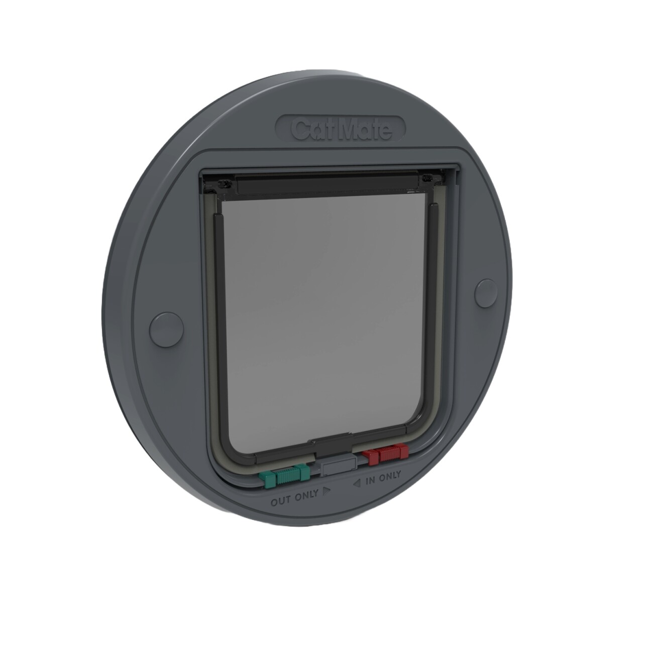 Cat Mate Katzenklappe für Glas mit manueller 4-Wege-Verriegelung – (210) grau