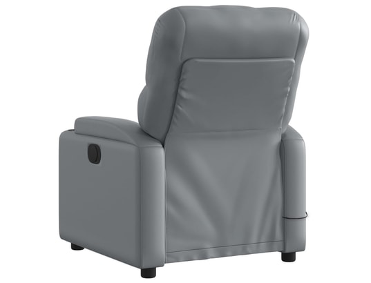 VIDAXL - Fauteuil de massage inclinable électrique gris similicuir