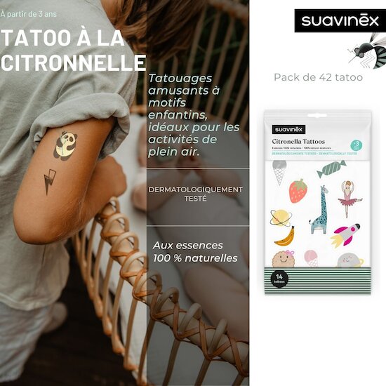 Tattoos anti-moustiques à la citronnelle   de               Suavinex