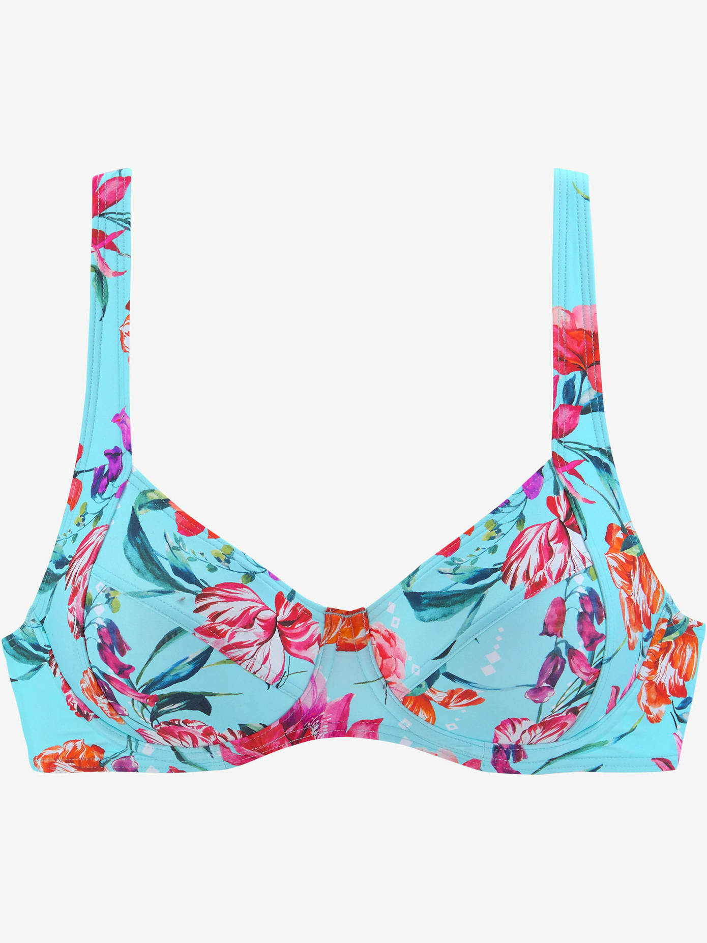 Haut de maillot de bain à armatures imprimé floral moderne