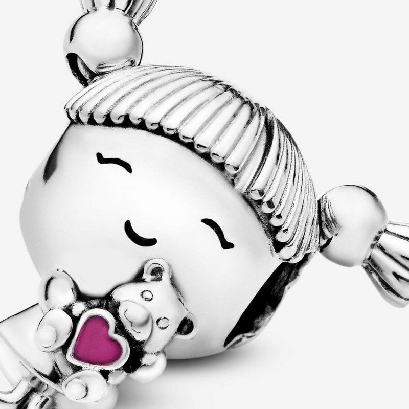Charm Pandora 798016EN160 Niña Plata Esmalte Rosa