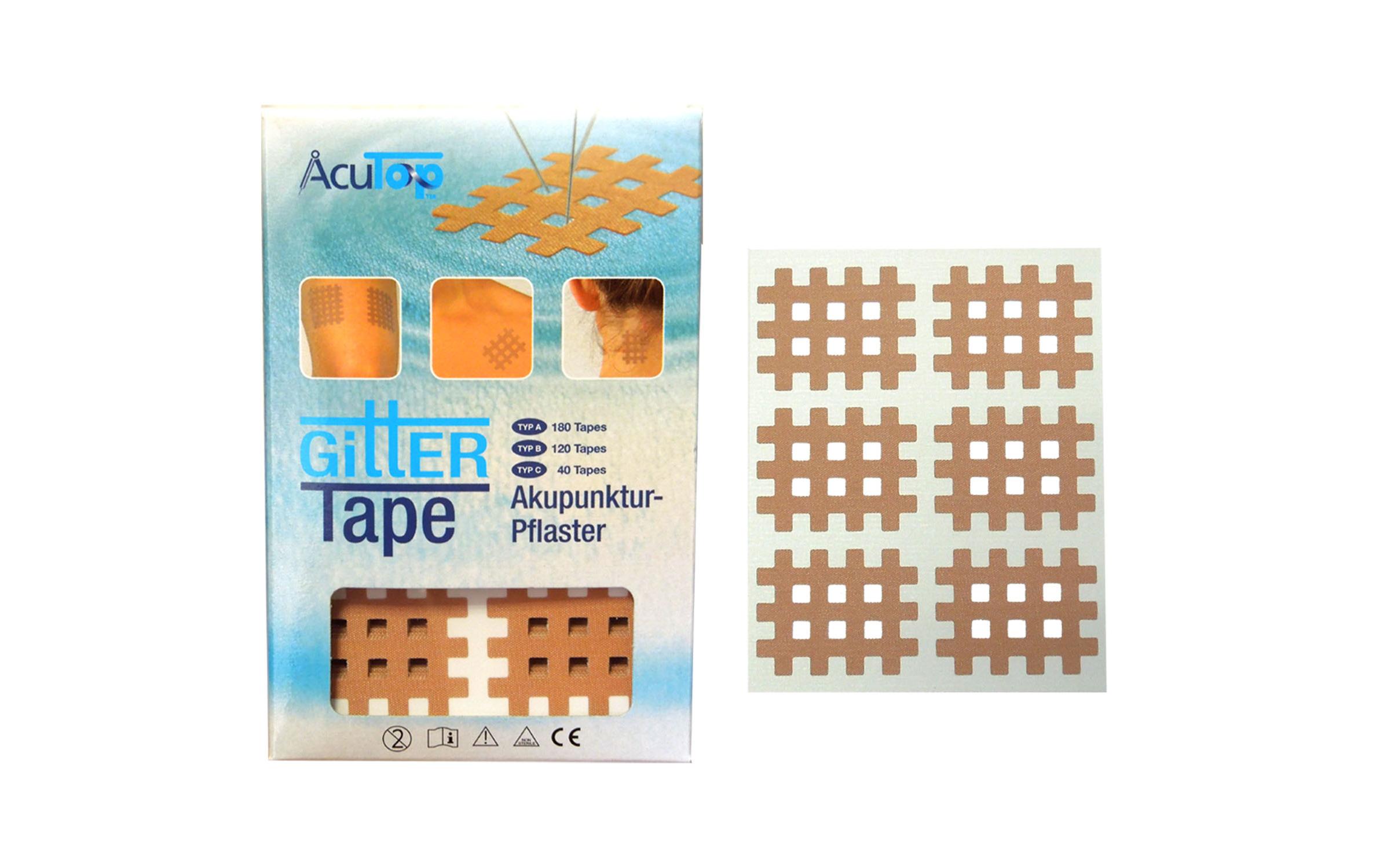 Gitter Tape Typ B 3.6 cm x 2.8 cm 120 StückAkupunkturpflaster mittel