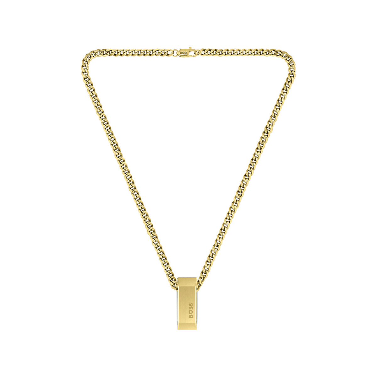 Collier homme  Boss acier doré jaune 56 cm