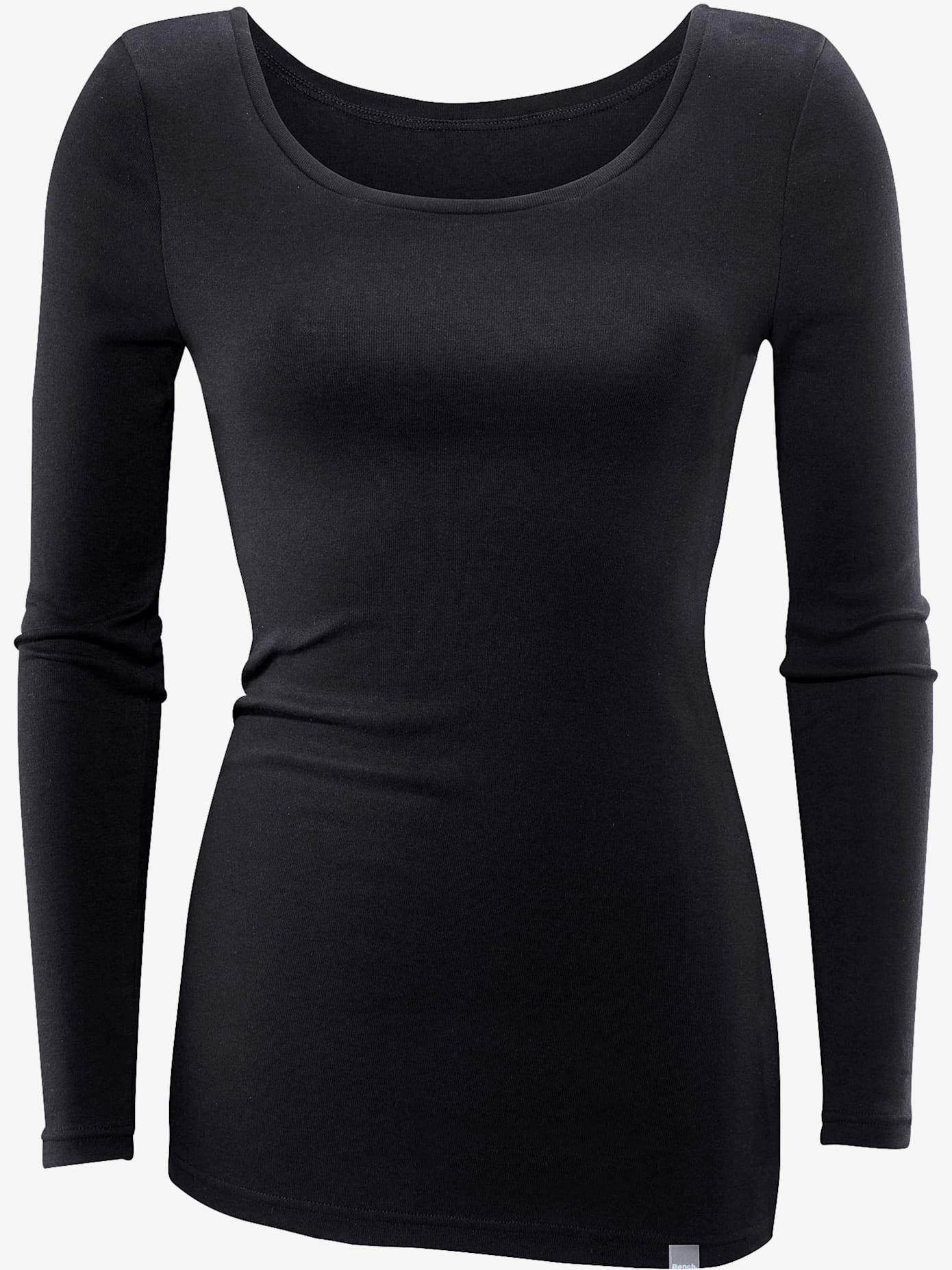 T-shirt manches longues coupe un peu plus longue ajustée