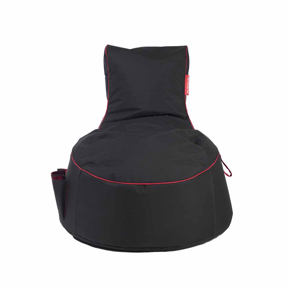 Gaming Sitzsack Classic - Fabric Crimson Thunder (Schwarz/Rot)