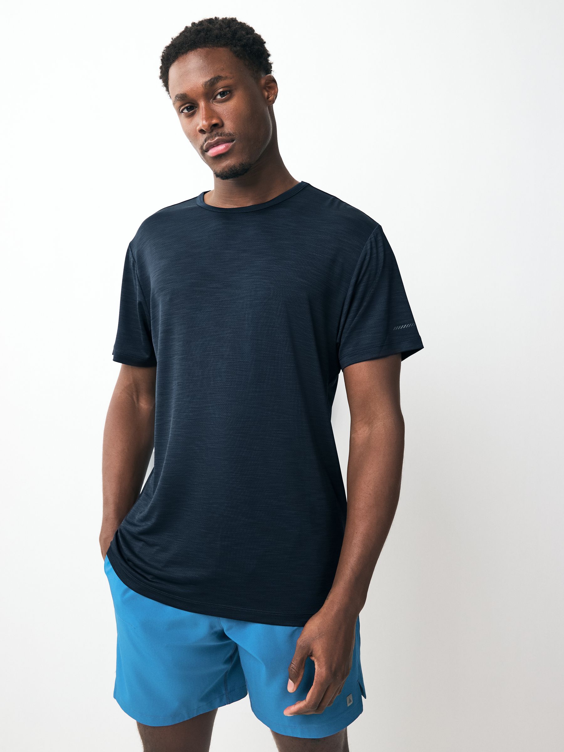 Blauw/marine - T-shirt met korte mouwen - Active Gym Trainingstop