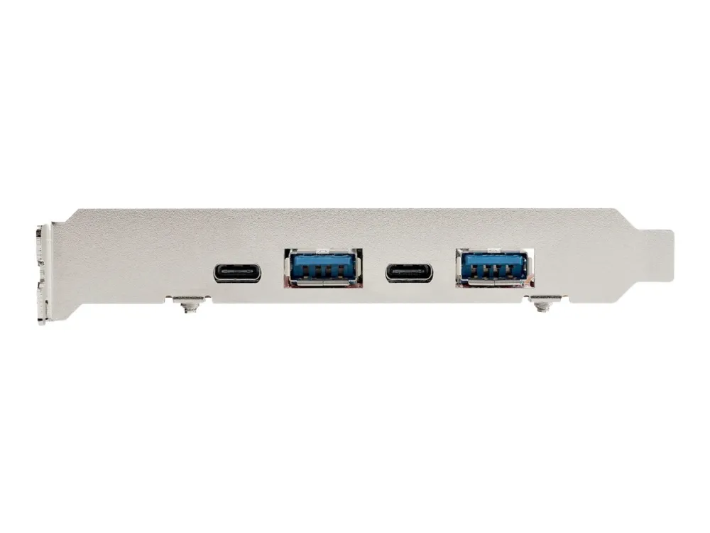 StarTech.com 4-Port USB PCIe Card, 10Gbps USB PCI Express Expansion Card w/ 2 Controllers, 2x USB-C & 2x USB-A ports (USB 3.2/3.1 Gen 2), USB/USB-C PCI-e Card, Full Profile Brackets - USB PCIe Add-On Card (PEXUSB312A2C2V) - USB-adapter - PCIe 3.0 x4