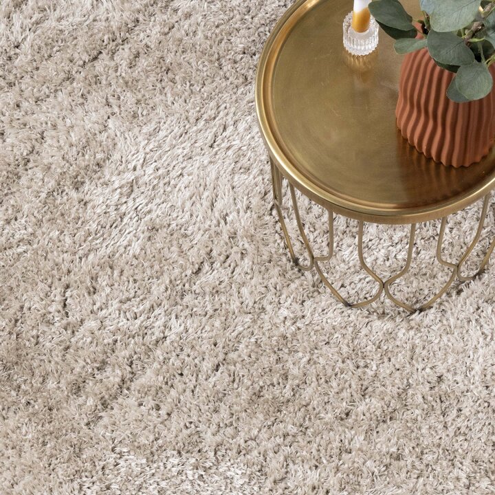 Ovaal Shaggy vloerkleed - Blaze Beige/Grijs | Luxe!