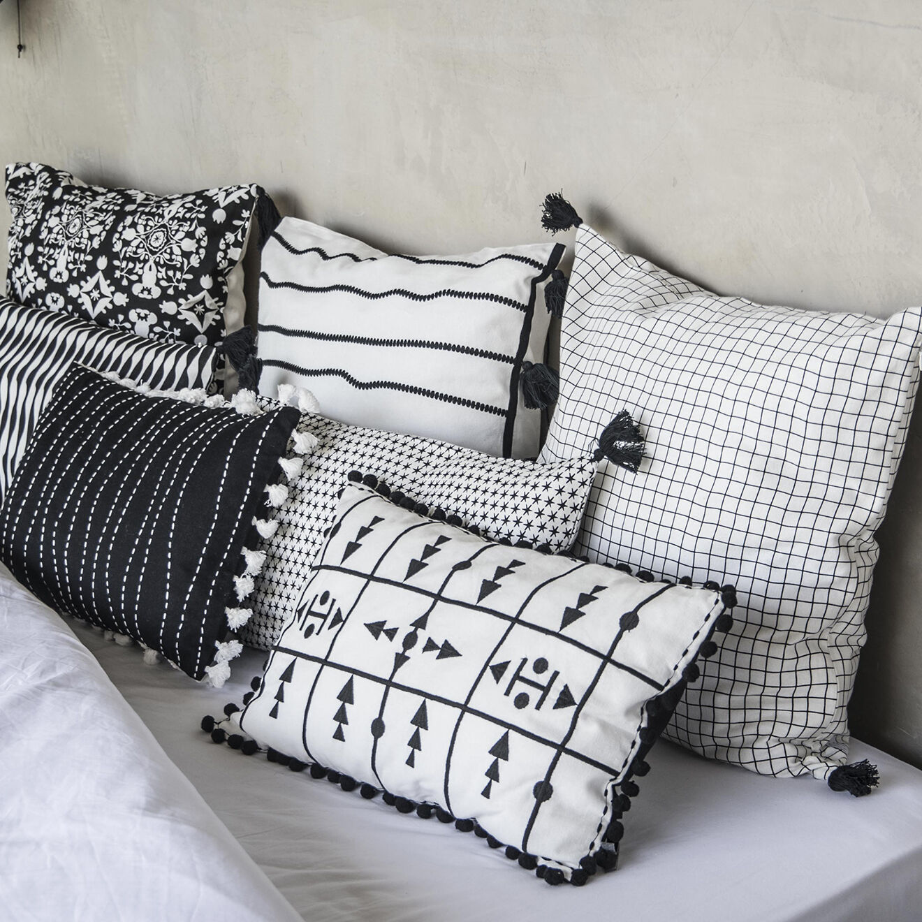 Febronie Home Housse de coussin Boubou d'Hiver céladon - 50x30 cm