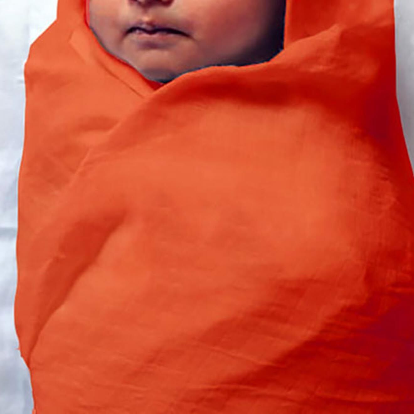 Papate Maxi Lange en Coton Bio fraise - 100x100 cm