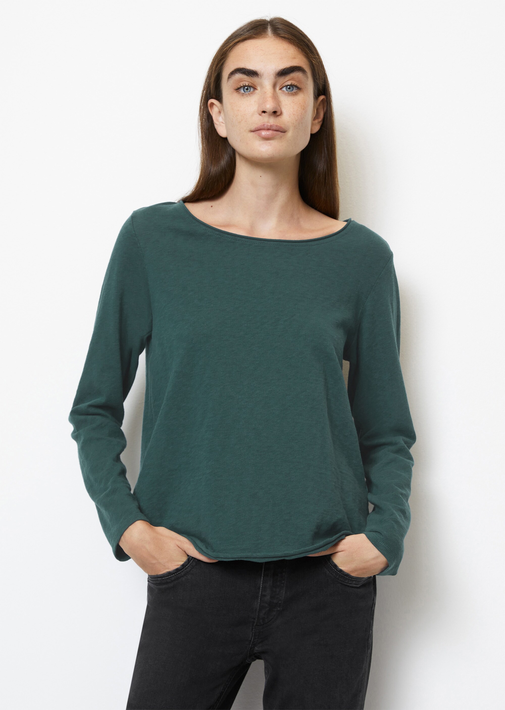 Longsleeve regular aus Heavy-Slub-Jersey