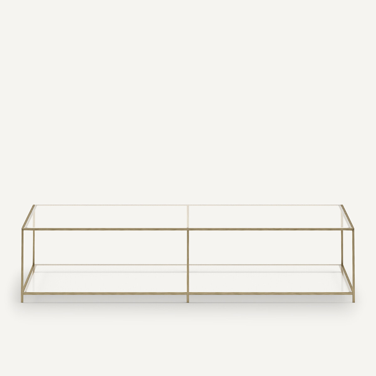 AM.PM<br>Mesa de centro retangular em vidro temperado Sybil