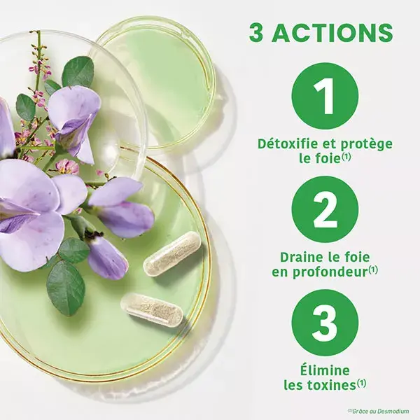 Santarome Phyto - Desmodium 2500 - Desintoxicante Hepático - 30 cápsulas