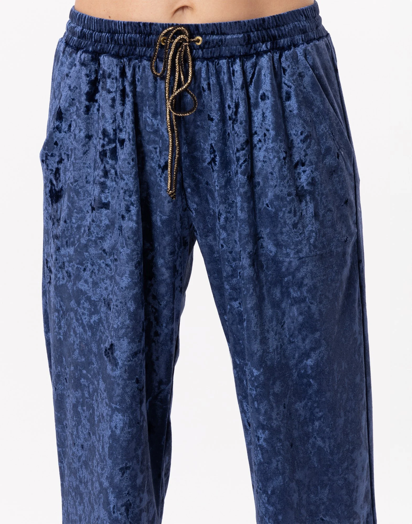 PLATINE 880 - Pantalon en panne de velours | Bleu
