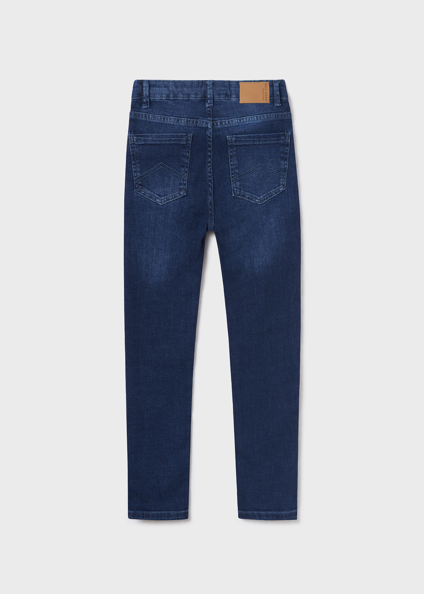 Calça jeans regular de algodão sustentável para meninos