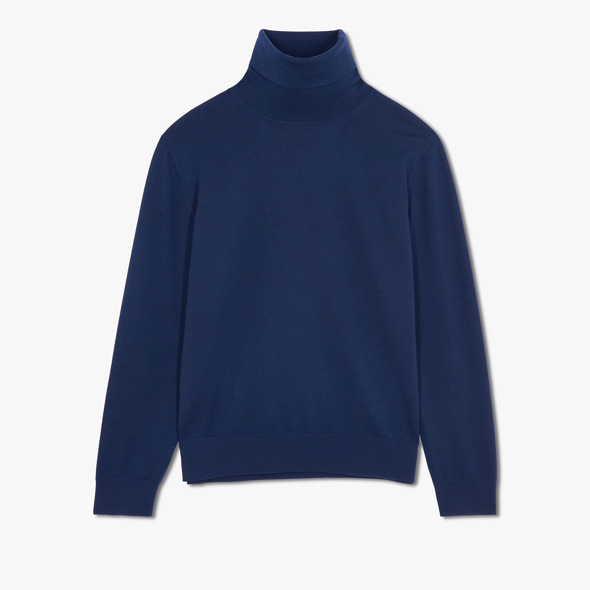 Col Roule En Laine Avec Details En Cuir