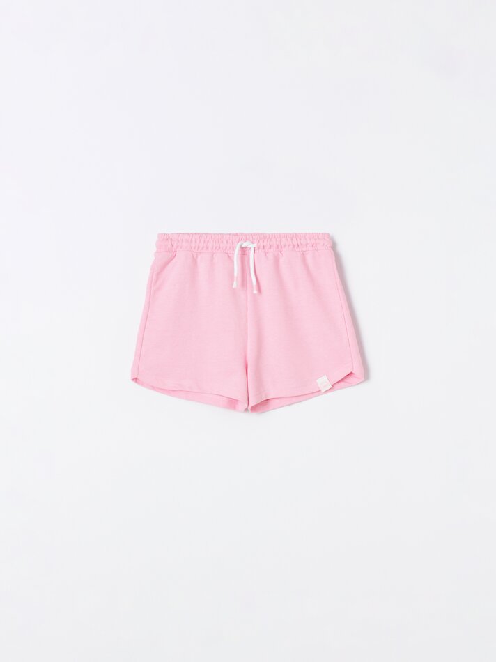 Conjunto de 2 shorts de pelúcia lisos e básicos - Verde Fluorescente