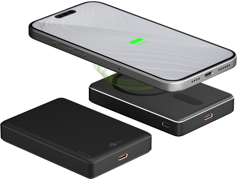 (20W) 10000mAh Magnetische MagSafe Powerbank USB C Power Delivery Ladegerät (70183) - Schwarz