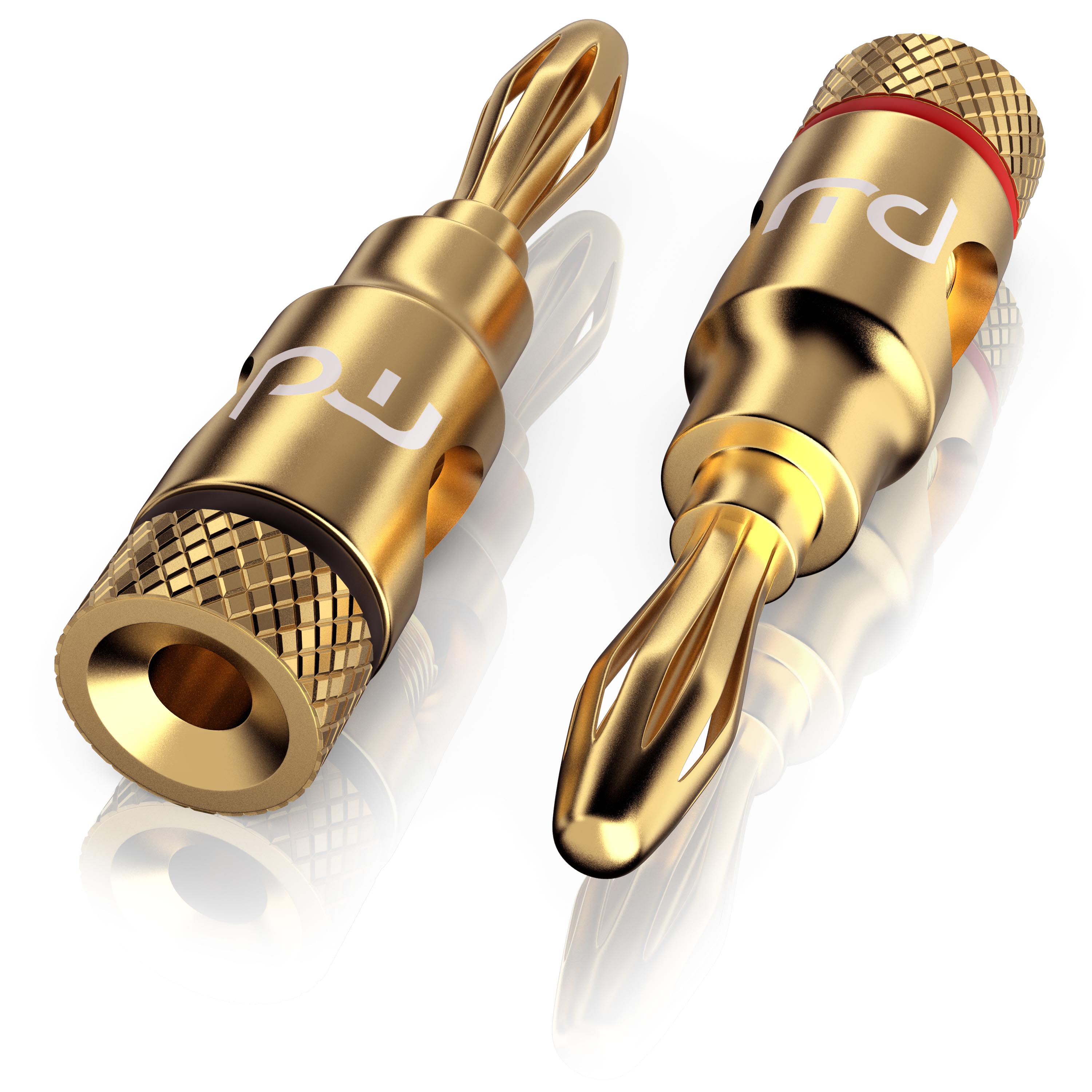 Primewire Audioadapter Bananenstecker für Kabel bis 6,8mm² - für Lautsprecherkabel, Verstärker